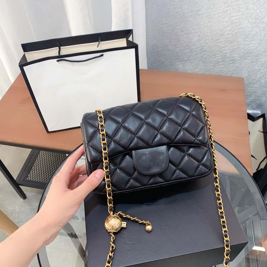 

Designer Handbag Shoulder Chain Bag Clutch Flap Totes Bags Wallet Check Velour Thread Purse Double Letters Solid Hasp Waist Square Stripes Women Luxury Handbags, Box