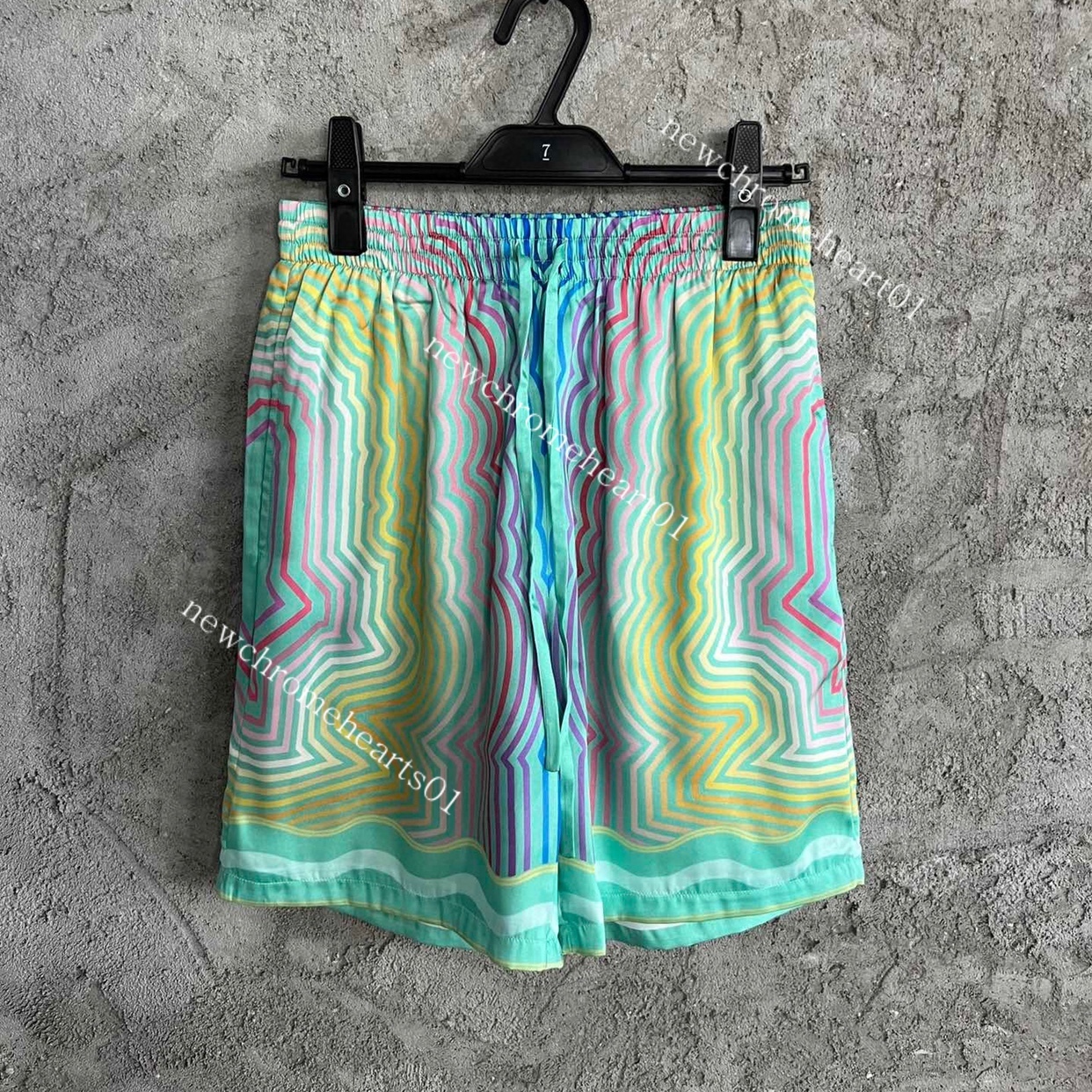 2022ss nouveau short en soie dégradé Casablanca Green King pantalon hawaïen chemises à manches courtes ensembles de plage d'été