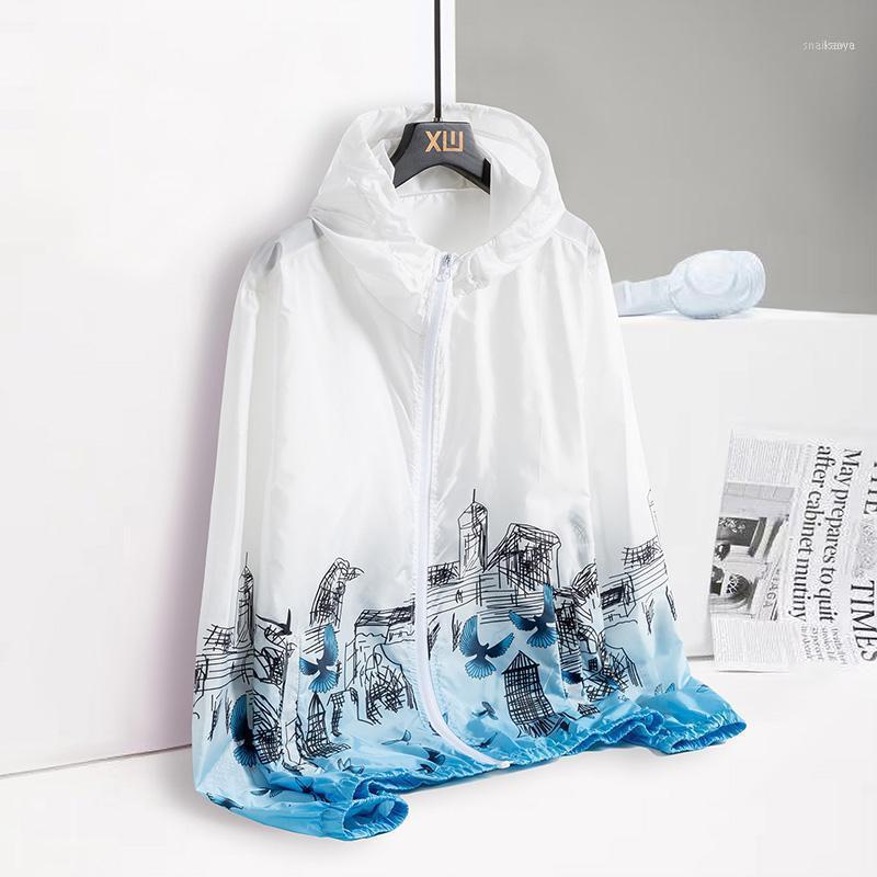 

Sunblock Men And Women 2022 Summer Long Sleeve Hoodie Loose Korean Beach Fashion Clothing Sun-protective Thin Men's Hoodies & Sweatshirts, Sapphire