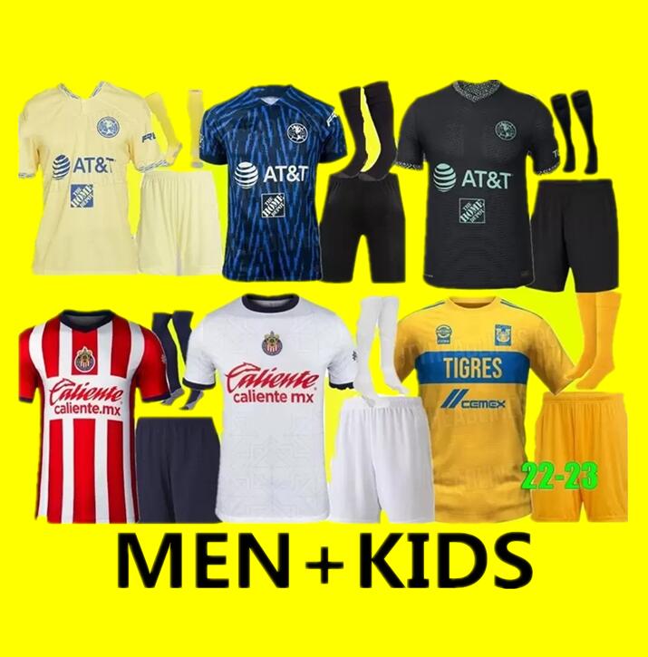 

Size 16-2XL liga mx 22 23 Club America Soccer Jerseys leon third 2022 2023 mexico Leon Tijuana Tigres UNAM Chivas Guadalajara Cruz Azul Football Shirts Adults and kids