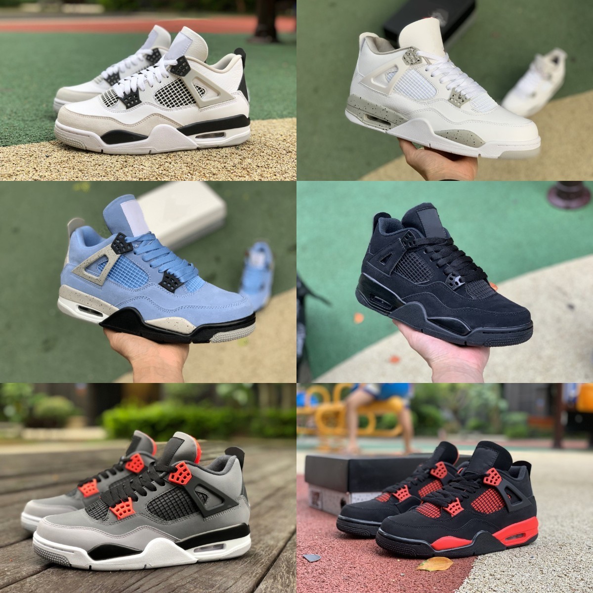 

Designer Military Black 4 4s Casual Basketball Shoes Jumpman University Blue Mens Women Court Purple Cement Cat Cream Sail White Oreo Infrared Red Thunder Sneakers, Please contact us