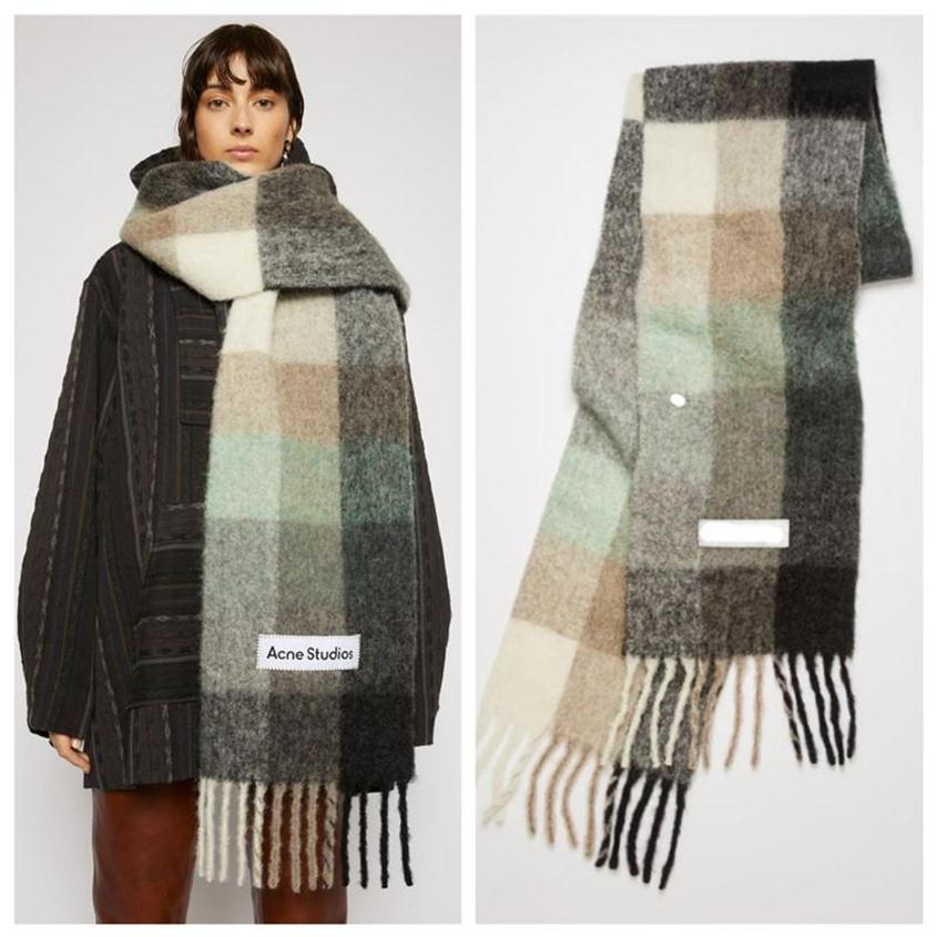Scarves Ac Studios Men And Women General Style Scarf Designer Acne Blanket Women's Colorful Plaid Tzitzit Imitation2735