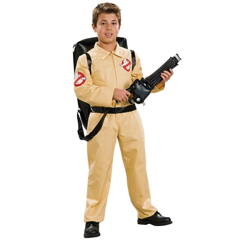 

Movie theme Ghostbuster cosplay kids halloween costume suitable 3-9 years child jumpsuit cloths 220721, Back pack