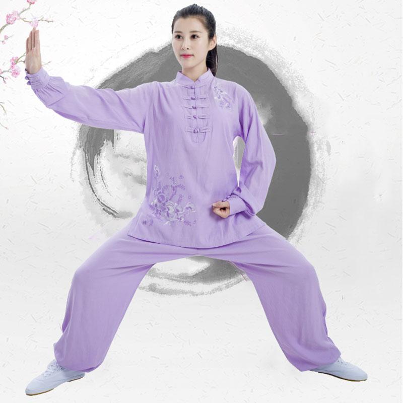 

Ethnic Clothing Women Men Traditional Chinese Linen Wushu Tai Chi Exercise Costume KungFu Martial Art Uniform Suit Outfits