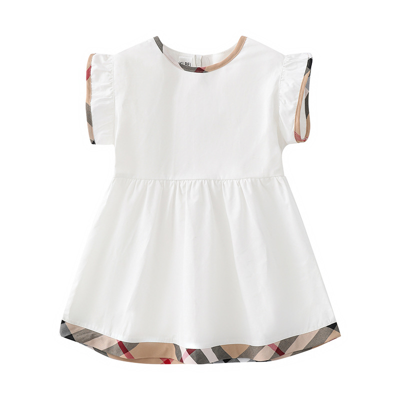 

Baby Girls Dress New Summer Girls Dress Casual Kids Princess Dress Children Clothing For 1-6 Y, White 01