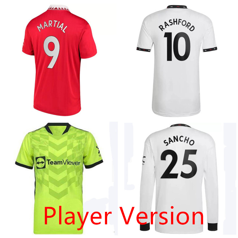 

Top 22 23 MANCHESTER SANCHO soccer jerseys UNITEDs 2022 2023 MANS MARTINEZ RONALDO Player BRUNO ANTONY jersey ERIKSEN RASHFORD UTDs football shirt, Manchesterunited2223away(player)