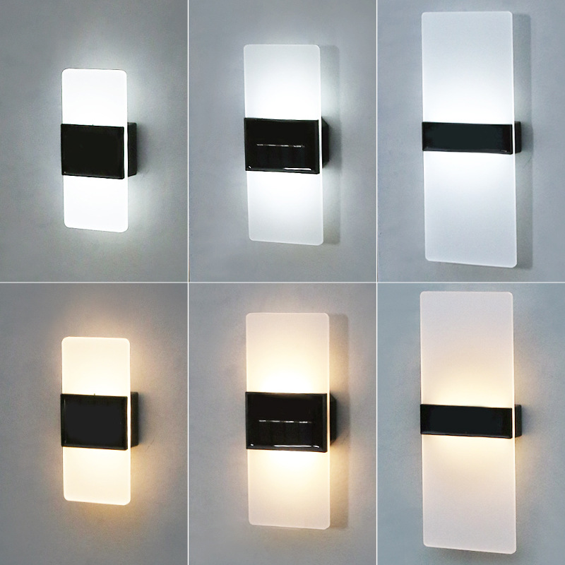 

Modern Solar LED Wall Lamp Acrylic Simple Bedroom Sconce Living Room Outdoor Stair Home Decor Indoor Lights Fixtures