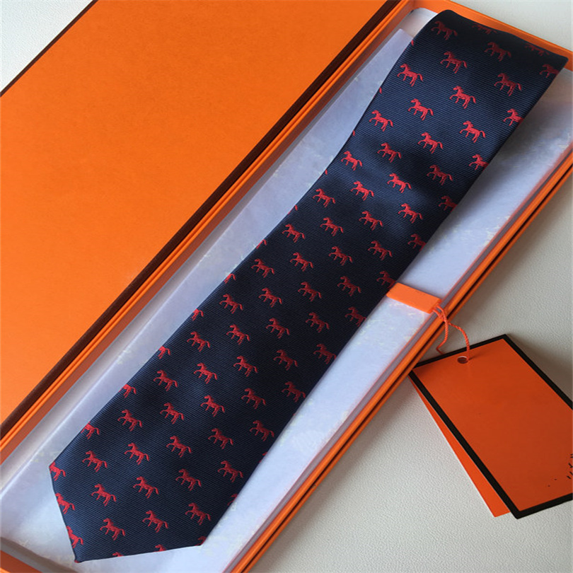 22 Luxury Necktie High Quality Men's Letter 100% Tie Silk Necktie black blue Aldult Jacquard Party Wedding Business Woven Fashion Top Design