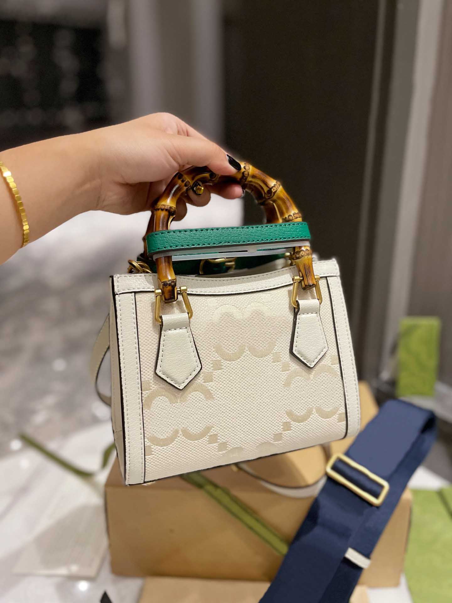 

Designer Bags Diana Bamboo handbags Mini Tote Both classic and modern Large pattern detail all-match Statement Wide ggity, Customize