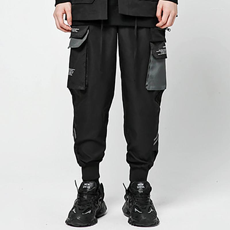 

Men' Pants Techwear Cargo Men Sweatpants Streetwear 2022 Fashion Pockets Joggers Harem PantsMen' Naom22, Black