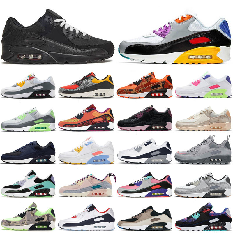 2022 OG Sports Running Shoes Bred Lucha Libre Barely Rose Peace Valentines Day Surplus Black Trail Team Gold Men Women 90s Trainers 90 Sneakers
