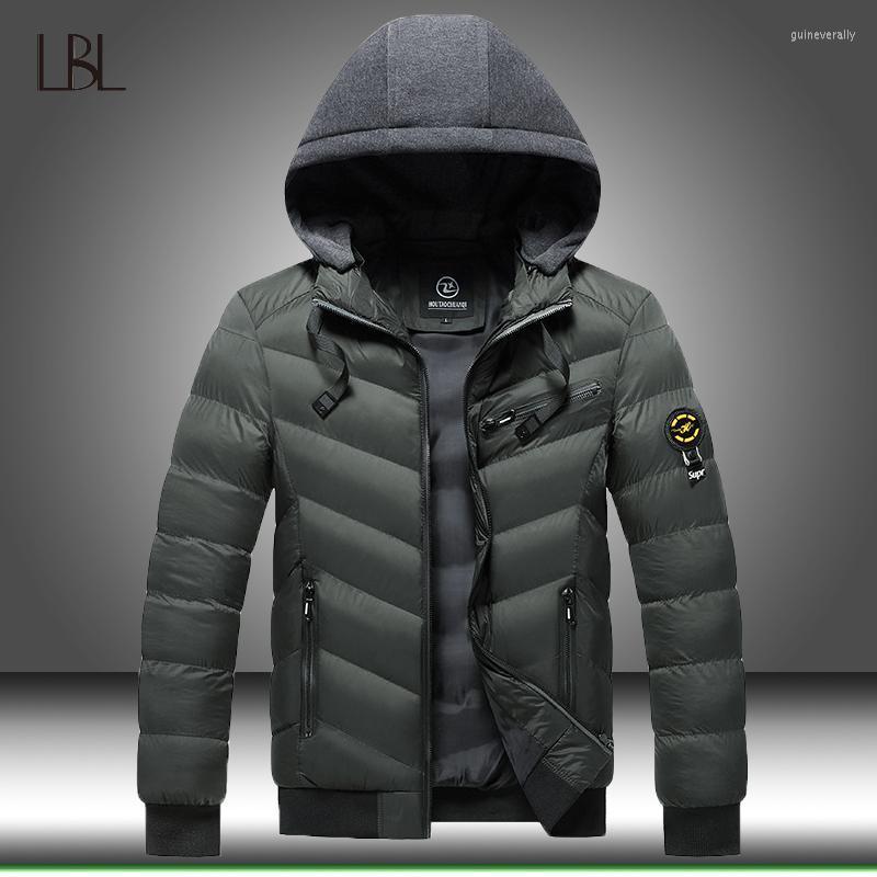 

Men's Down & Parkas Winter Parka Men Windbreak Thick Warm Windproof Coats Male Military Hooded Jackets Mens Solid Color Cotton Padded Outwea, Nxny8810blue
