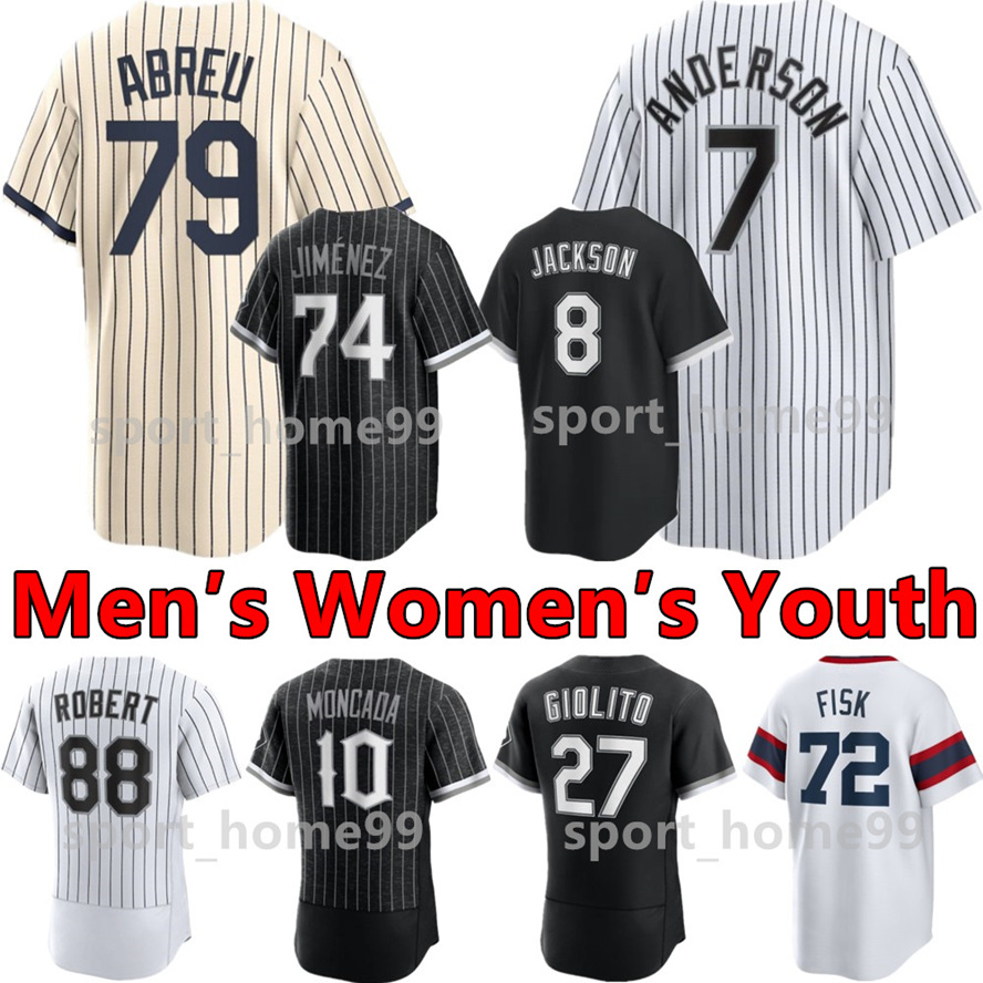 

2022 Custom Chicago 79 Jose Abreu Jersey 10 Yoan Moncada 25 Andrew Vaughn 74 Eloy Jimenez 7 Tim Anderson 1 Elvis Andrus Luis Robert AJ Pollock White Sox Baseball Jerseys, Color 2