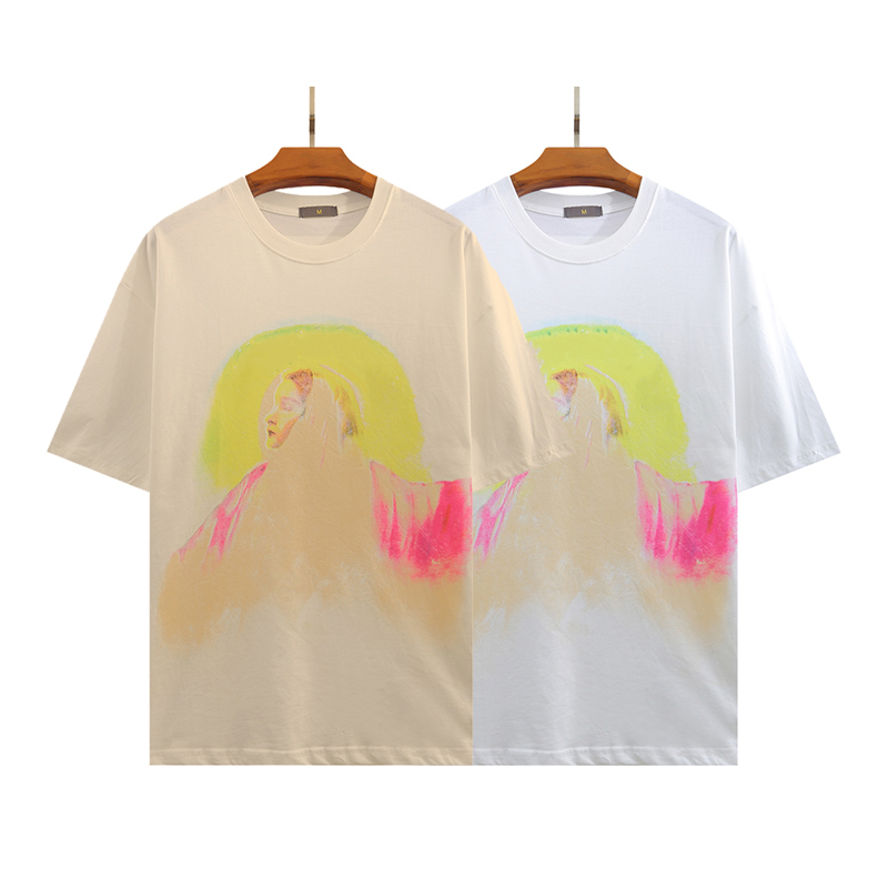 Designer Summer Men's T Shirt New Arrival Black White Short Sleeve Shirt Ladies Famous Graffiti Pattern Top Size M-3XL