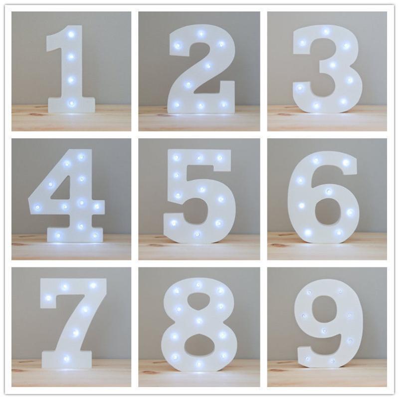 

Party Decoration LED Modeling Light Plastic Lights Digital Letters 0--9led Lighting