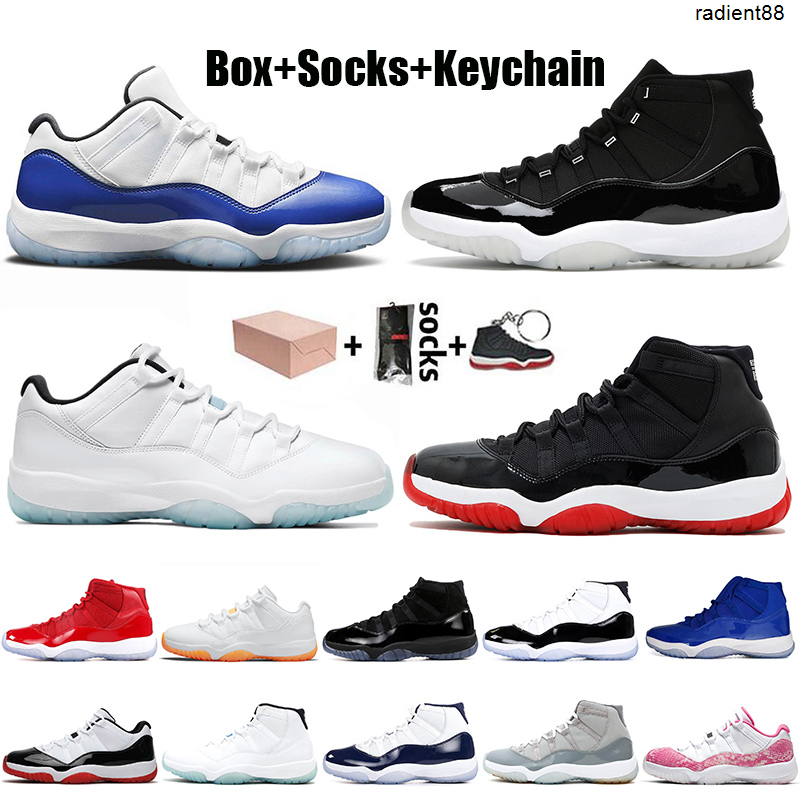 

Brand Shoes Women Men 11s Basketball Jumpman 11 Concord Jubilee 25th Anniversary Low Legend Blue Bred Cap Gown Trainers Sneakers, Top quality