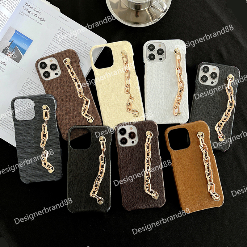 

Cell Phone Cases Designer With Metal Wrist Strap For Iphone 13 12 11 Pro Max Xr Xs Xsmax 7 8 Plus Case Colorful Grid Print Old Flower Luxury Leather Cellphone Shell Cover, White with colorful flower