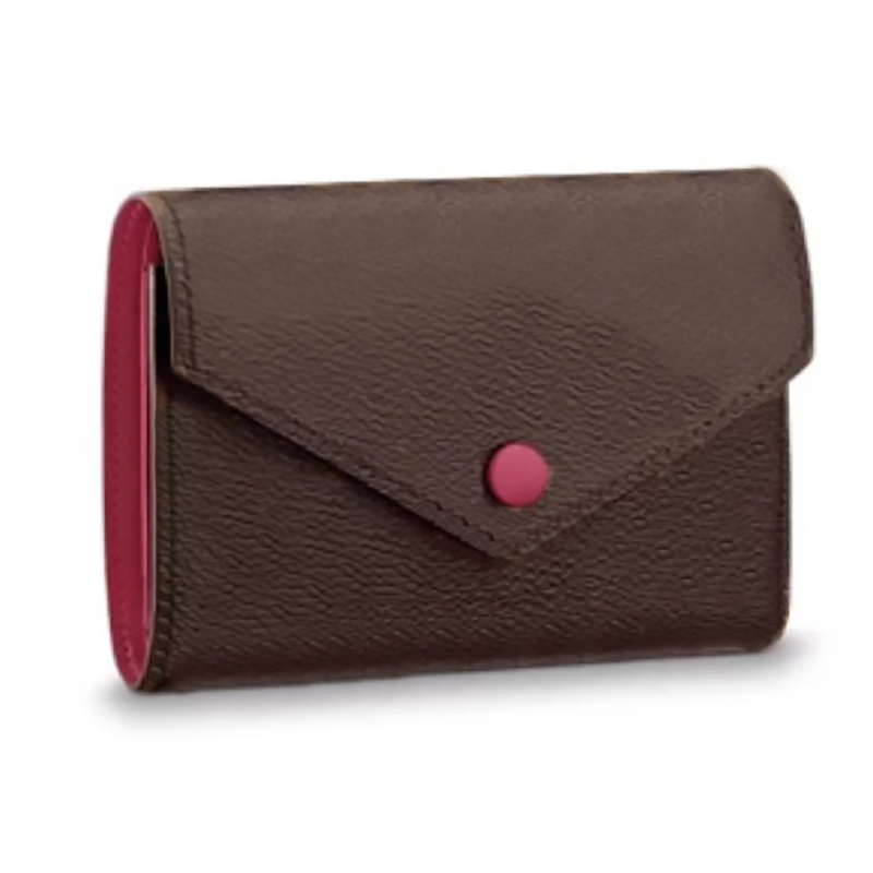 

Designer Wallet card holder top quality Multi Card Slot Pink checkerboard Womens small short wallets fashion Purse woman, Red checkerboard