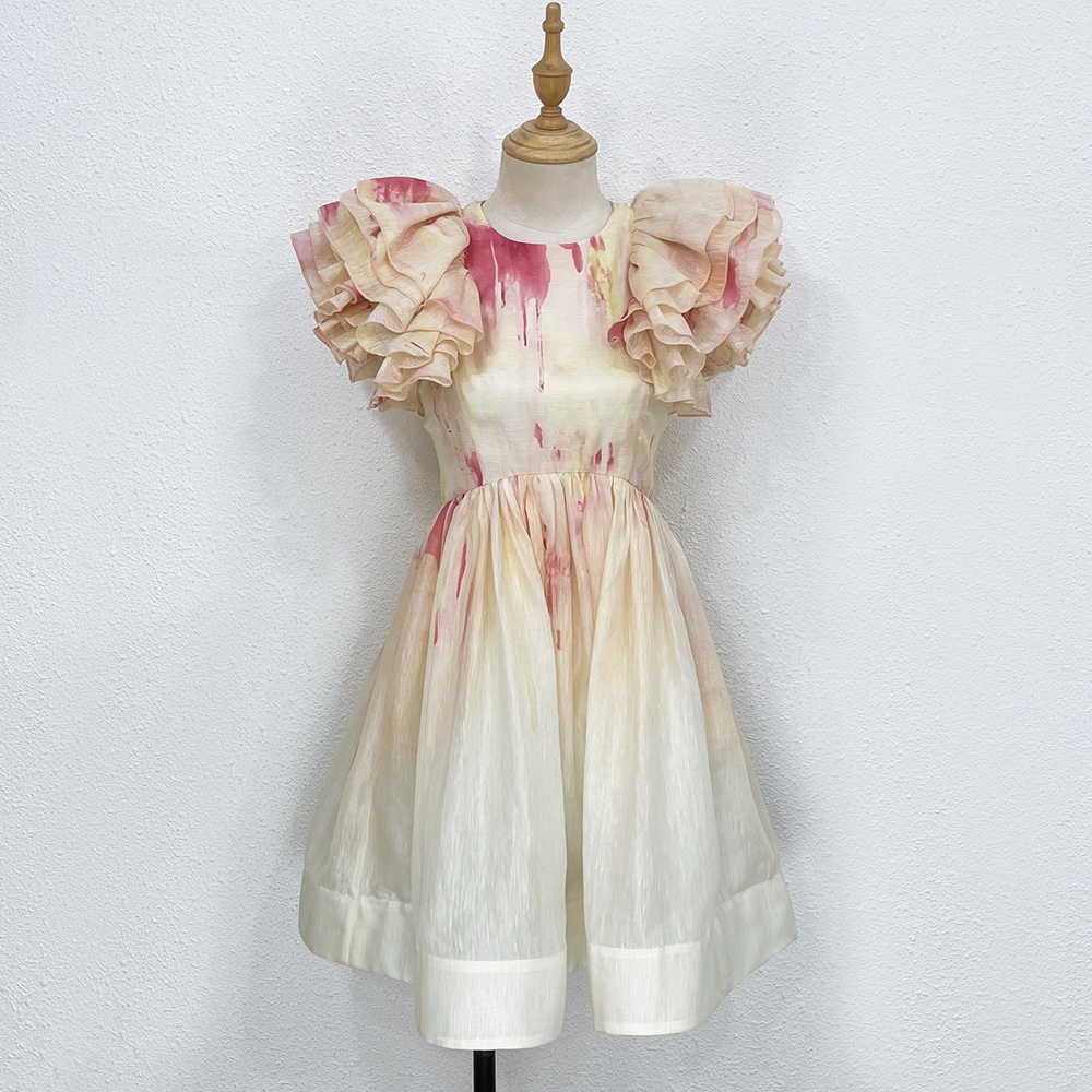 

Australian Zim Dresses silk hemp tie dyed princess skirt, Multi