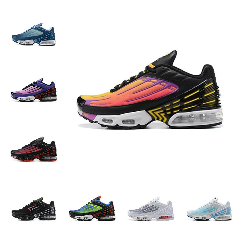 Chaussures de course à coussin d'air de qualité supérieure Max Sports Plus III Tuned Bone Black 3 Triple White Rainbow Bordeaux Obsidian Laser Bl