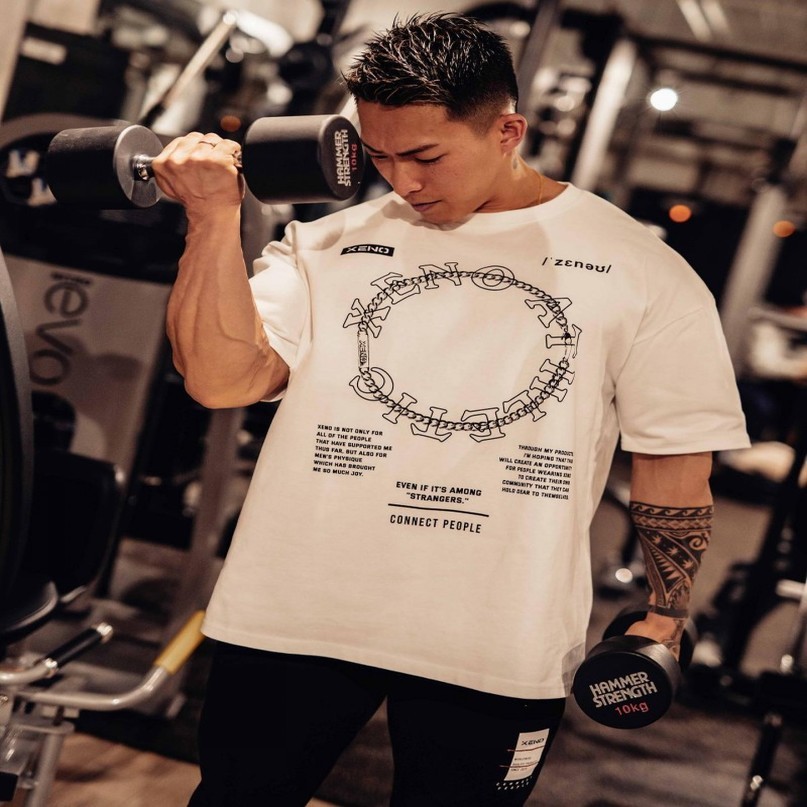 

Casual Top Streetwear Fashion Short Sleeve Jogger Fitness Workout Mens Sportswear Cotton TShirt 220614, White