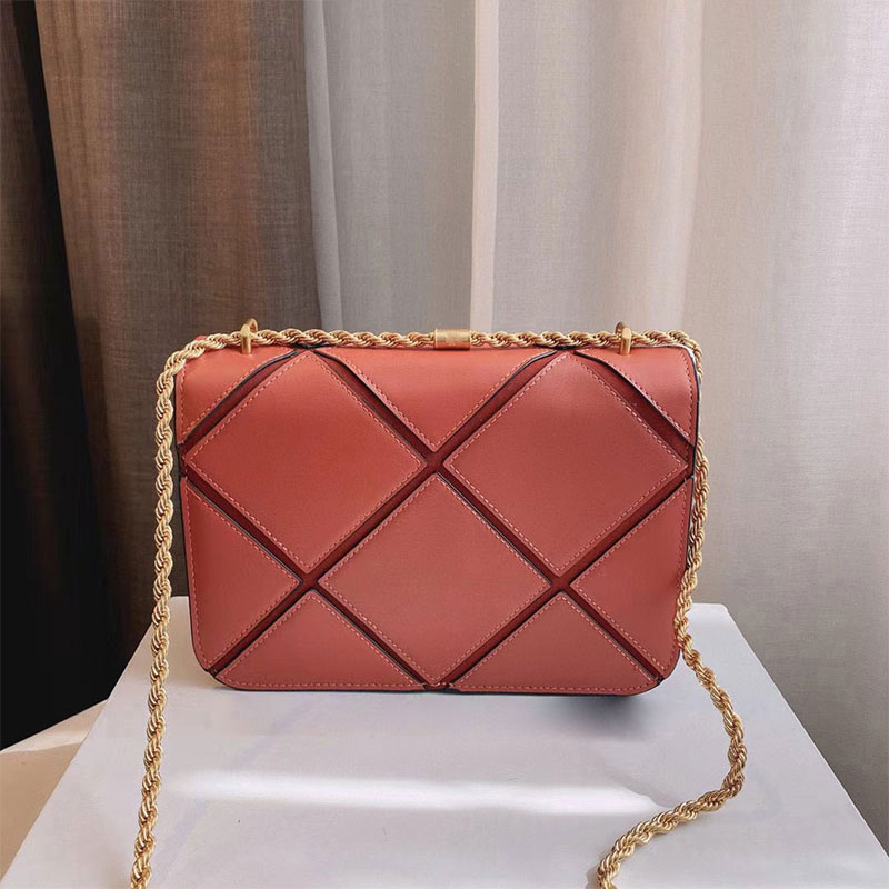 

Classic brand Chain Crossbody Bag Designer ladies Shoulder Bag Womens handbag Leather Patchwork Embroidery High Quality Purse, Box