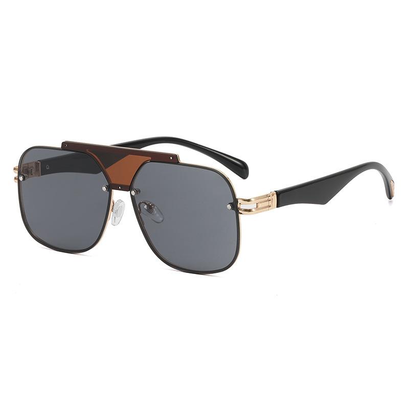 

Sunglasses Women 2022 Fashion Flat Top One Piece Eyewear Pilot UV400 Men