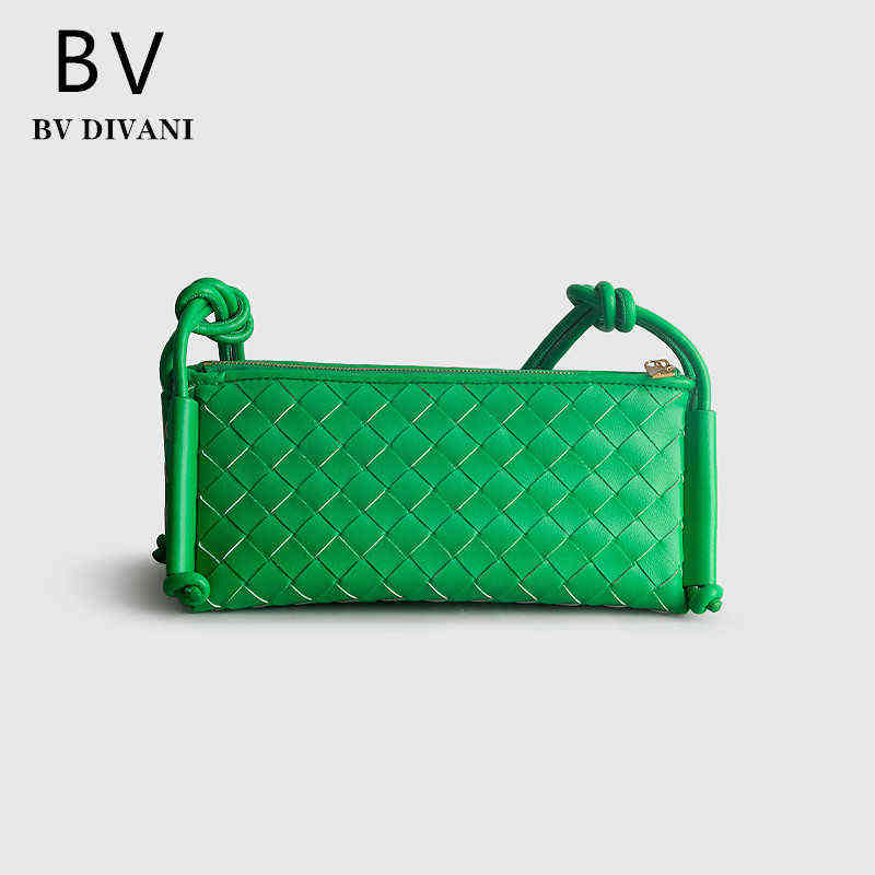 

Designer Womens Bottegass Handbags Venetas New Leather Woven Underarm Temperament Stick Triangle One Shoulder Capacity Women, Strange fruit green