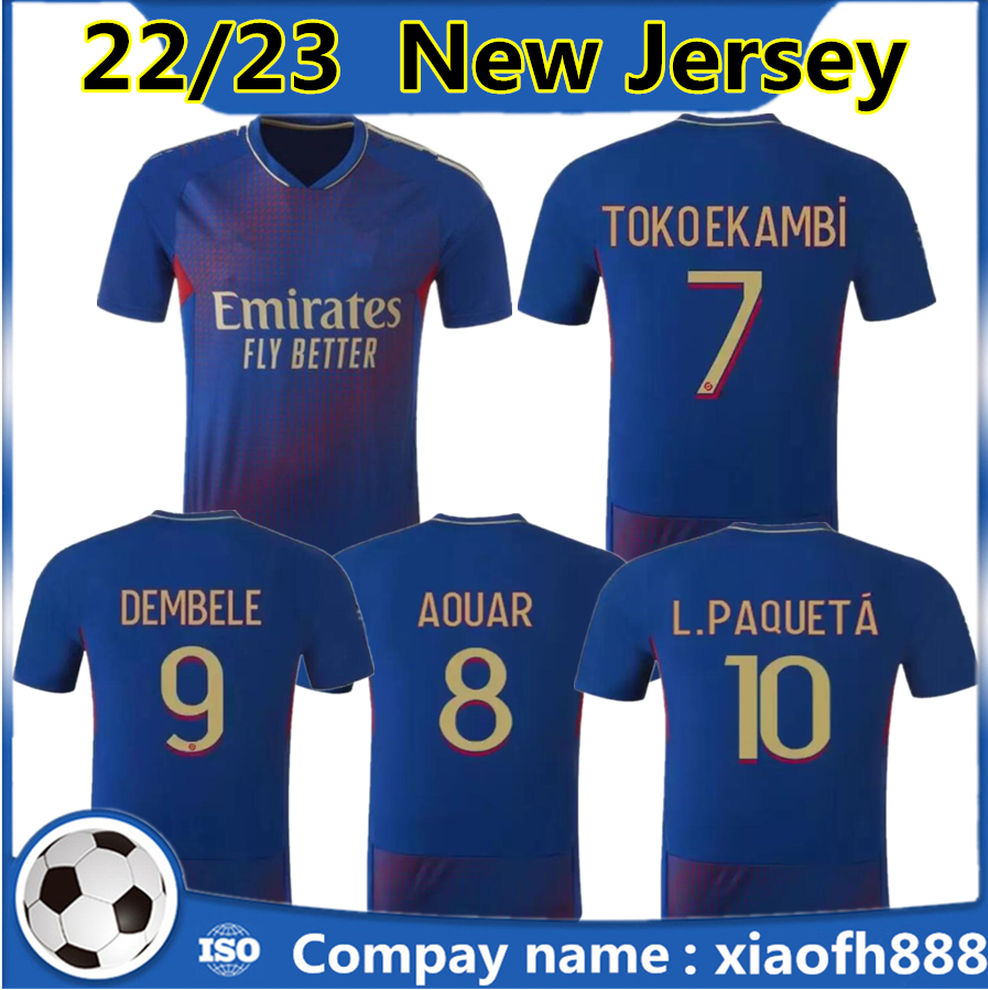 22 23 Maillot Lyon 2022 2023 Jersey de football olympique Lyonnais OL Digital Quatrième L.Paquetá Traore Memphis Men Kids Kits Kits Bruno G Footb