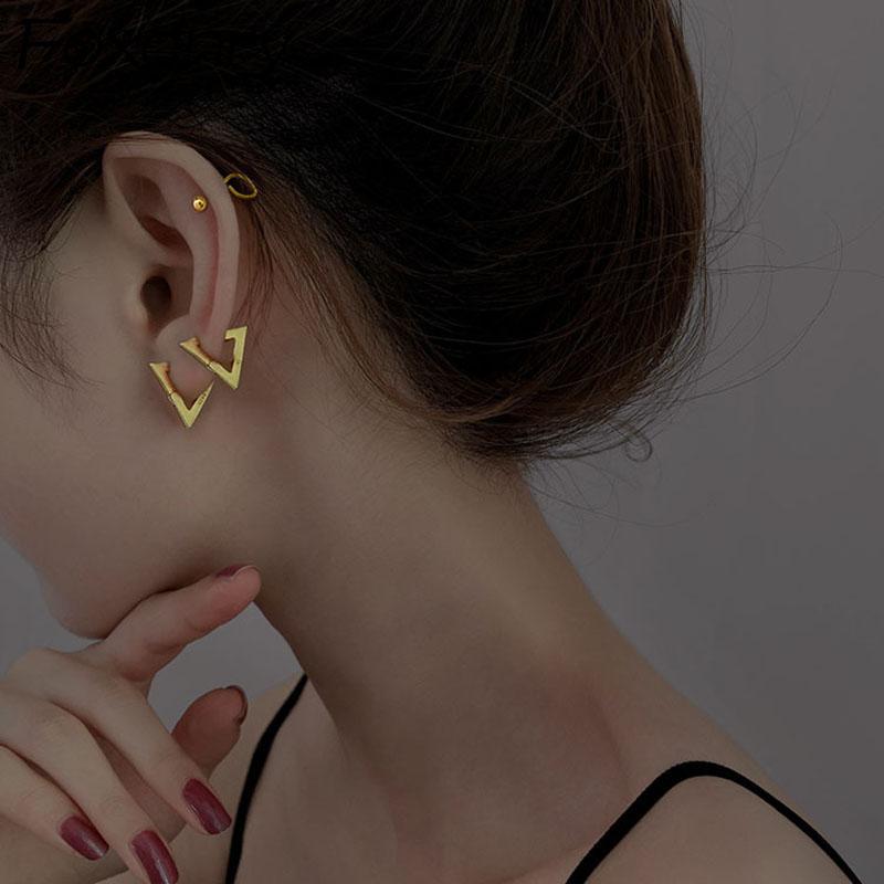 

Stud Prevent Allergy 925 Stamp Earrings For Women Minimalist Accessorie Trend Triangle Geometric Party JewelryStud