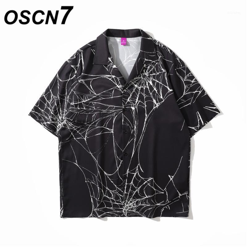 

Casual Printed Short Sleeve Shirt Men Street 2022 Hawaii Beach Oversize Women Fashion Harujuku Shirts For 271 Men's, Black