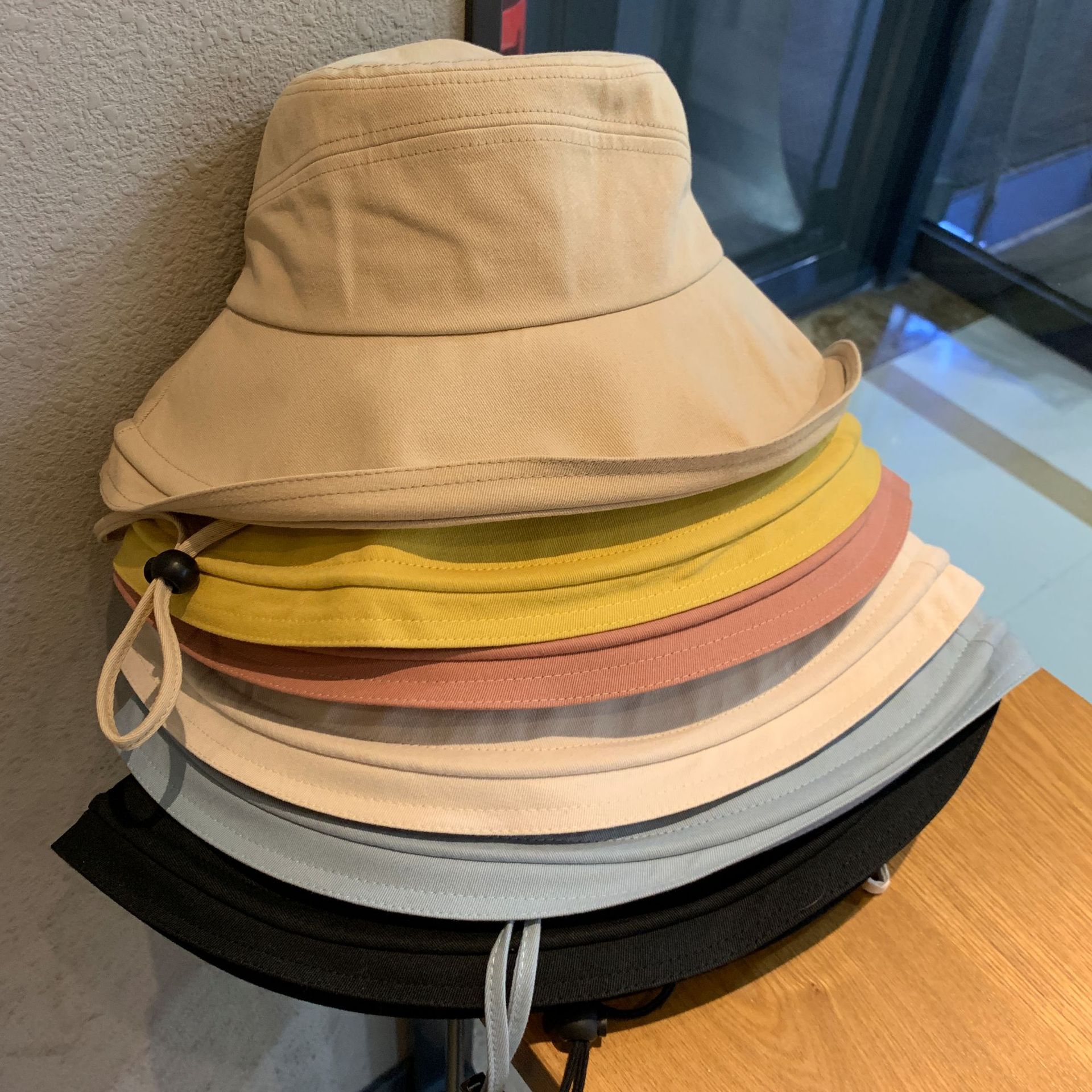 

Hats & Caps Womens Spring and Autumn Cover Face Korean Style Sun Protection Hat Wide Brim Trendy All-Match Big Summer, Yellow