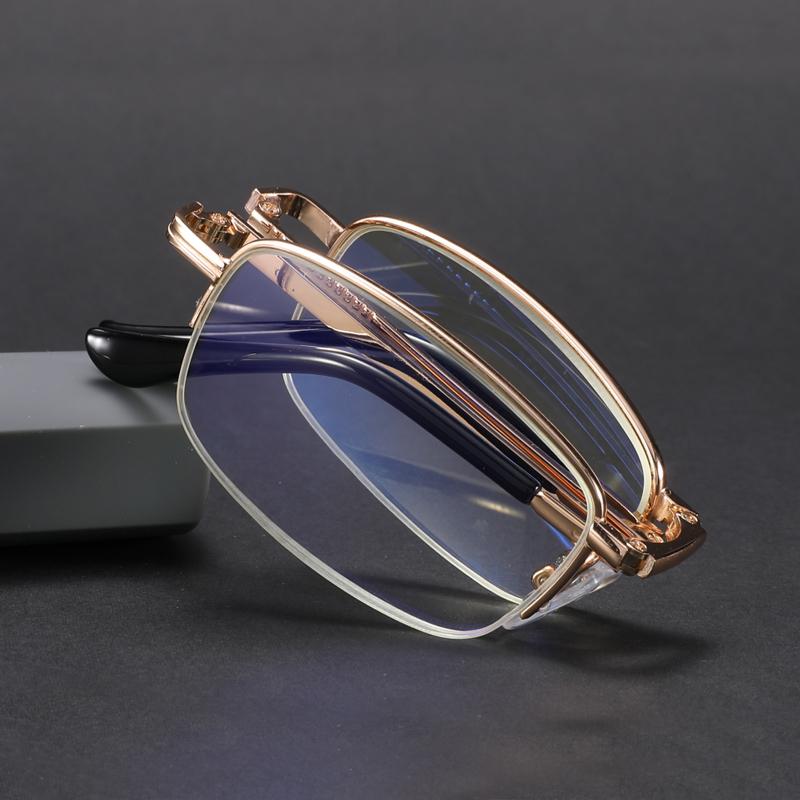 

Sunglasses Good Sight Anti Blue Folding Reading Glasses For Men Fashion Filter Prescription Women Plus With Case 1.5 2Sunglasses