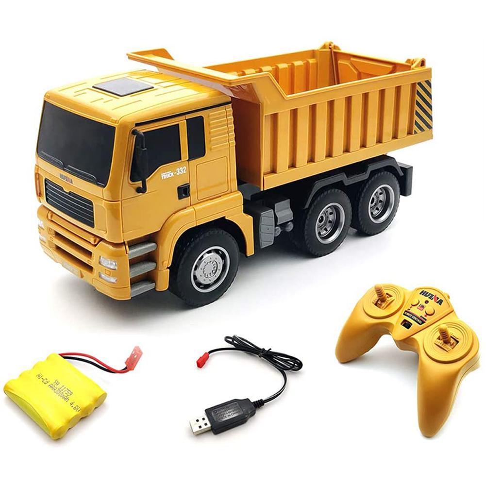 Huina 1332 6Channel Dump RC Truck Remote Control Construction Vehicle Toy With Sound And Light Kid Gift For Boys Adult-image-775644757