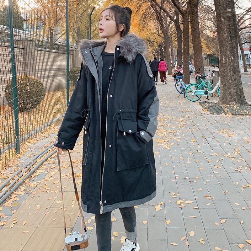 

Women' Down & Parkas Winter Clothes 2022 Black Tooling To Overcome Long Trend Plus Velvet Thick Oversize Cotton Coat Loose Hooded Jacket Lu, Purple