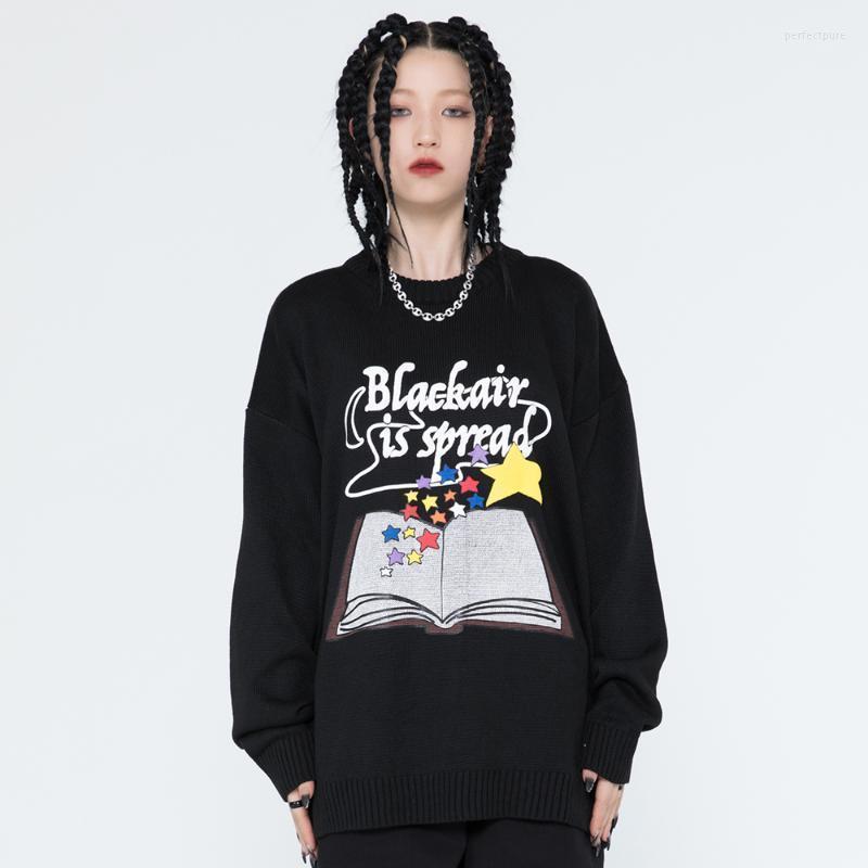 

Men's Sweaters Knitted Long Sleeve Pullovers Winter Fashion Harajuku Sweater Y2k Men Clothing Hip Hop Streetwear Goth Oversized Perf22, Black