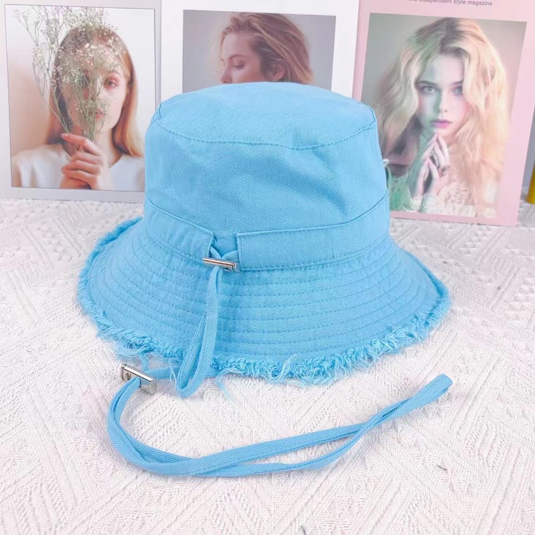 

Wide Brim Hats Summer Woman Le Bob Artichaut Bucket Hat Sun Cap drawstring design Adjustable size Head circumference Standard 57cm size 10 Colors Top Quality, Post