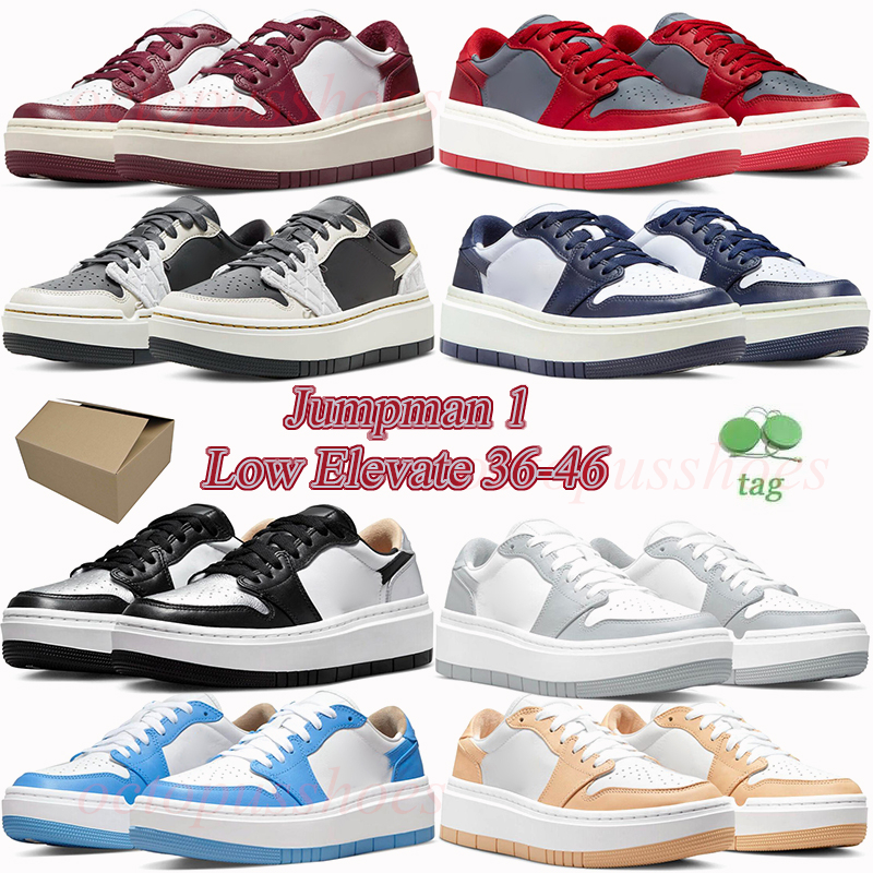 

With Tag Jumpman 1 Low Elevate mens womens basketball shoes 1s lows UNLV University Blue Wolf Grey Onyx men trainers sports sneakers runners size 36-46, Please leave a message
