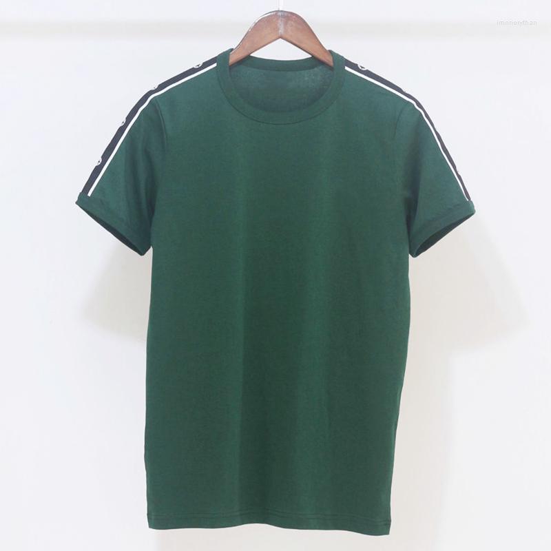 

Men' T Shirts Ukfp01 High Quality Cotton Casual O-neck Wheat Embroidery Ribbon Print Top Men' Short-sleeved T-shirtMen' Imon, Green