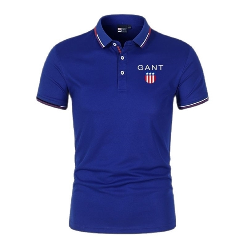 

summer men  short sleeve T shirt casual fashion polo shirt youth office comfortable breathable T shirt 220614, Red