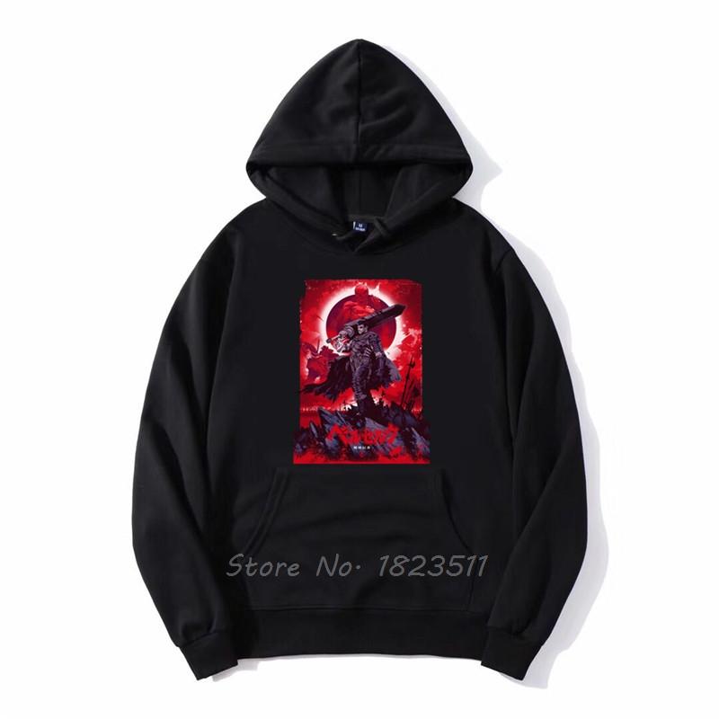 

Men's Hoodies & Sweatshirts Berserk - Guts Gattsu Red Anime Hoodie Men Fleece Hoody Sweatshirt Harajuku StreetwearMen's Men'sMen's, Gray
