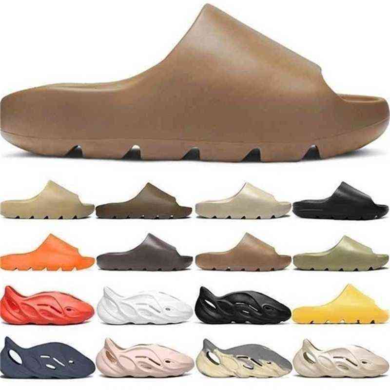 

designer shoes y/ee y/yz/z kanyes slides e Slides Fashion Kids Children Sandals Shoes Triple Black White Red Resin Bone Desert Sand Orange Mens Womens Slid, #8 orange 32-47