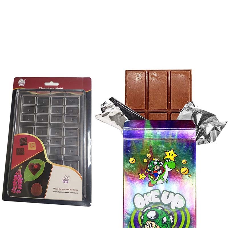 

12 Grid One Up Chocolate Mold Mould Compitable with OneUp Chocolate Packing Boxes Mushroom Shrooms Bar 3.5G 3.5 grams Oneup Packaging Pack Package Box