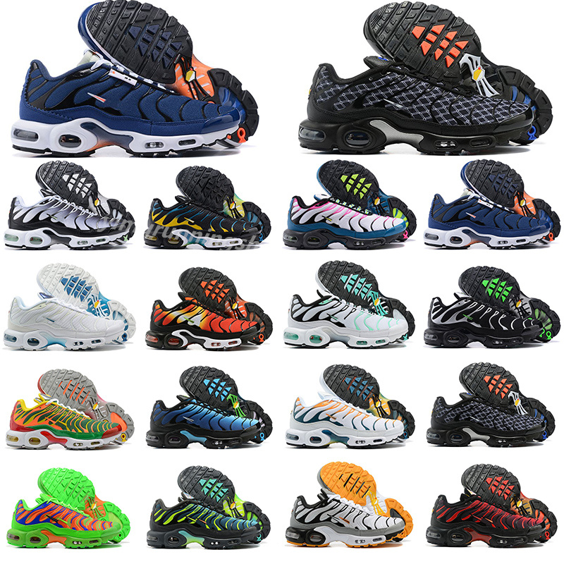 

TN Plus Running Shoes AIRS Men Women Black Bubblegum Yolk Cherry Cool Grey Neon Olive Pure Platinum Dark Blue Mens Womens Sports Trainers Sneakers casual shoe Y6, Color 17
