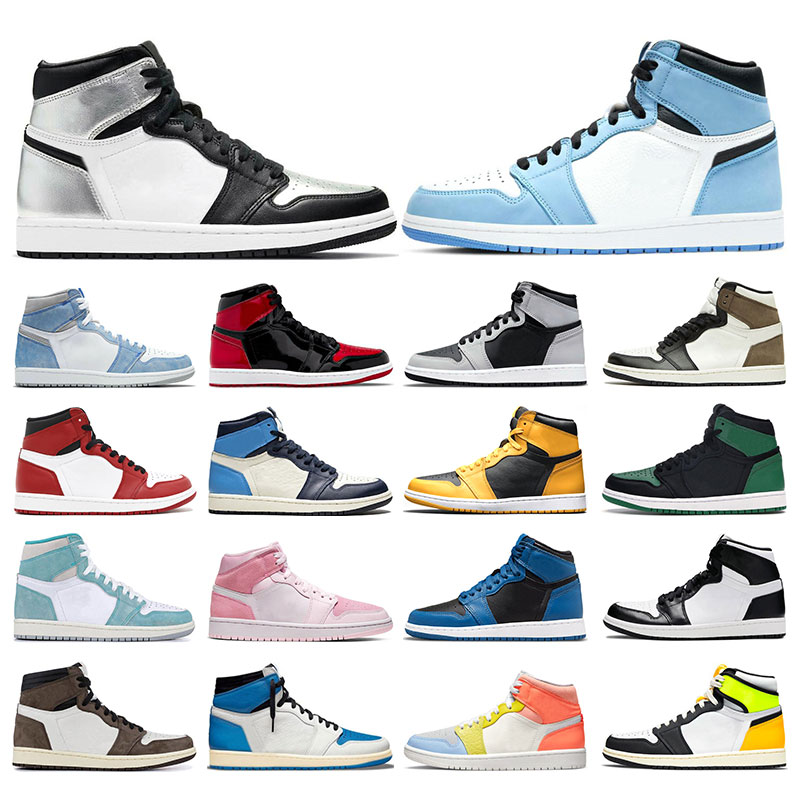 Mens Sneakers Basketball Running Shoes 1s Jumpman 1 University Blue Hyper Royal Dark Mocha Obsidian Twist Light Smoke Grey Women Sports Trainers