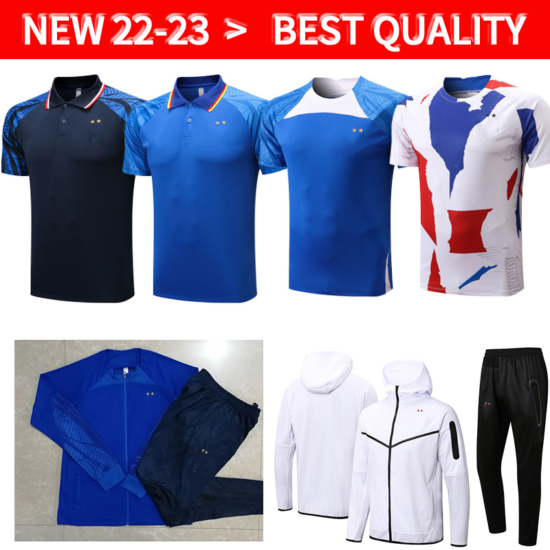 

22 23 2Stars Maillot de Foot survetement French club 2022 2023 polo football jogging chandal long sleeve soccer jersey tracksuit training track suit MBAPPE BENZEMA