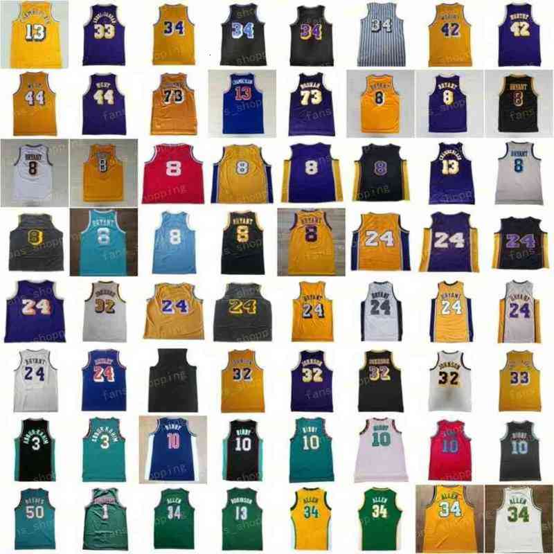 

Mitchell and Ness Basketball Jerseys James West Worthy Chamberlain Rodman Lower Merion Bibby Reeves Morant Wade James Mourning, As