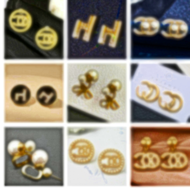 

Designers Brand Earrings 18K Gold Plated Ear Stud Crystal Pearl Party WomensTemperament Double Earring Wedding Jewelry Retro Style ER0261-280