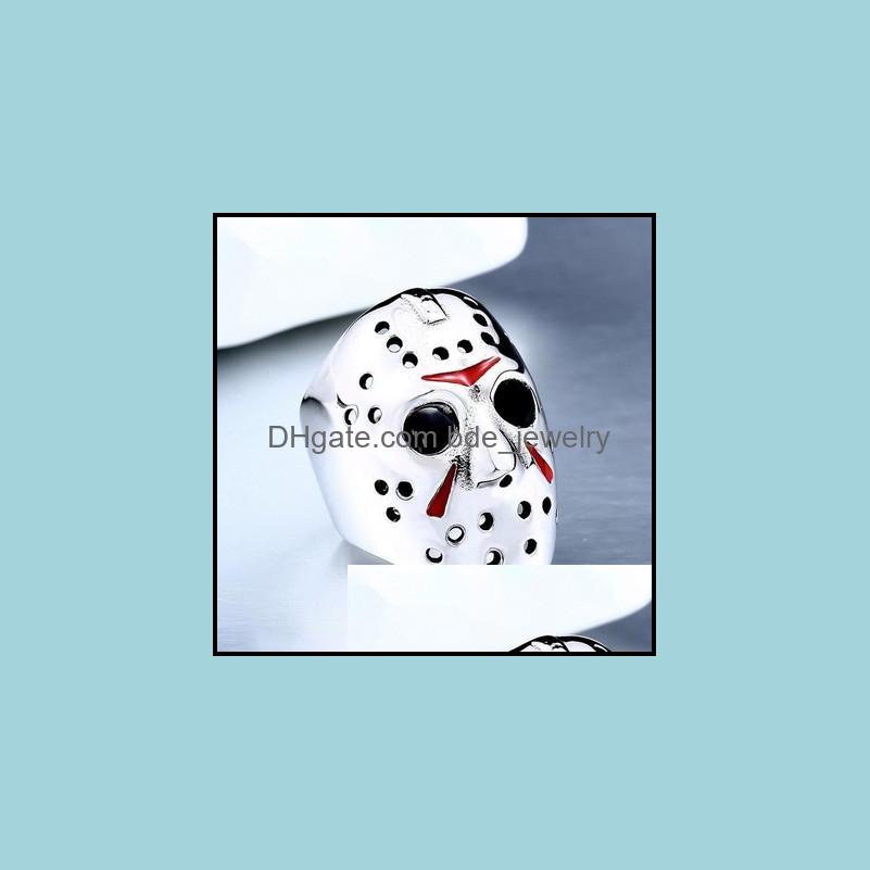 

Band Rings Creative Horror Movie Mask Ring For Men Vintage Party Steam Punk Motor Biker Gothic Male Jewelry Drop Delivery 2021 Bdehome Dhhrj
