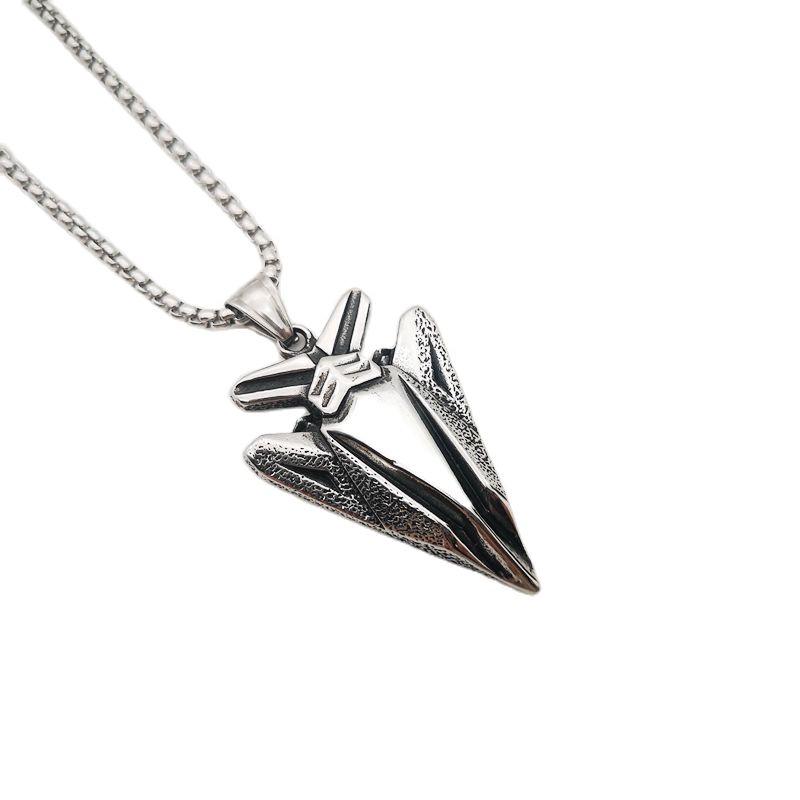 

Pendant Necklaces SS Vintage Silver Color Spacecraft Necklace Universe Fan Fashion Jewelry Spaceship MenPendant